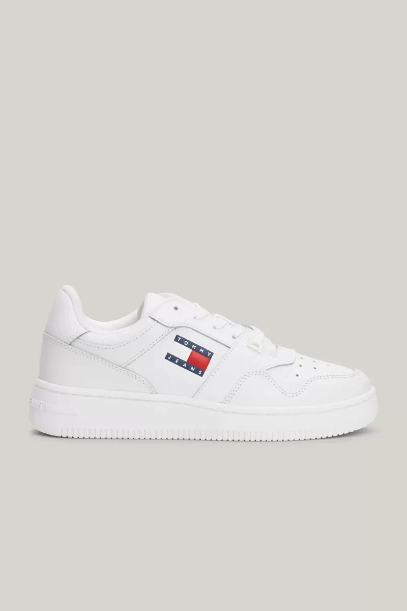 Tommy Jeans NEW TJW RETRO BASKET SNEAKER ESS Kadın Beyaz Sneaker EN0EN02505YBS