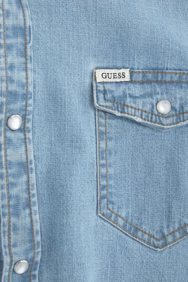 Guess Truckee L/S Shırt Erkek Mavi Gömlek M4GH02D3PF5-M3D1