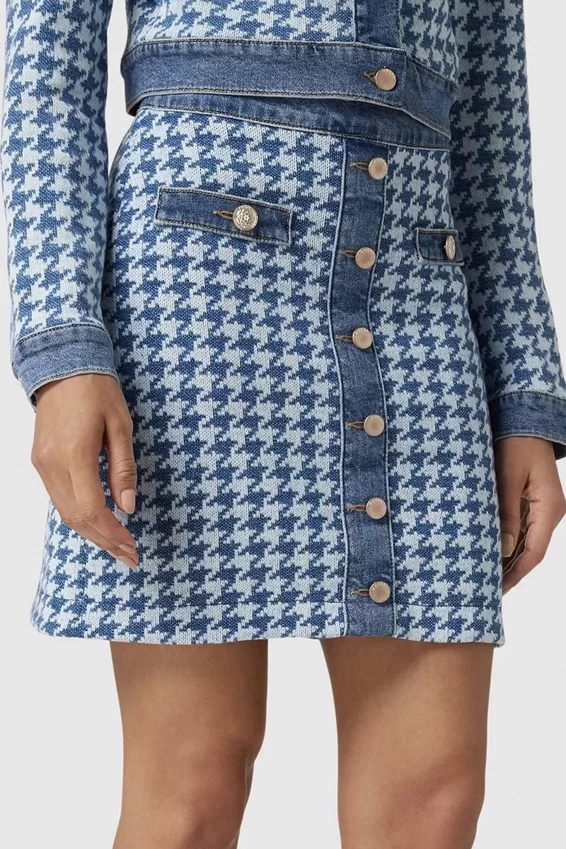 Guess TWEED SKIRT Kadın Mavi Etek W4RD93D59L1-PWAS