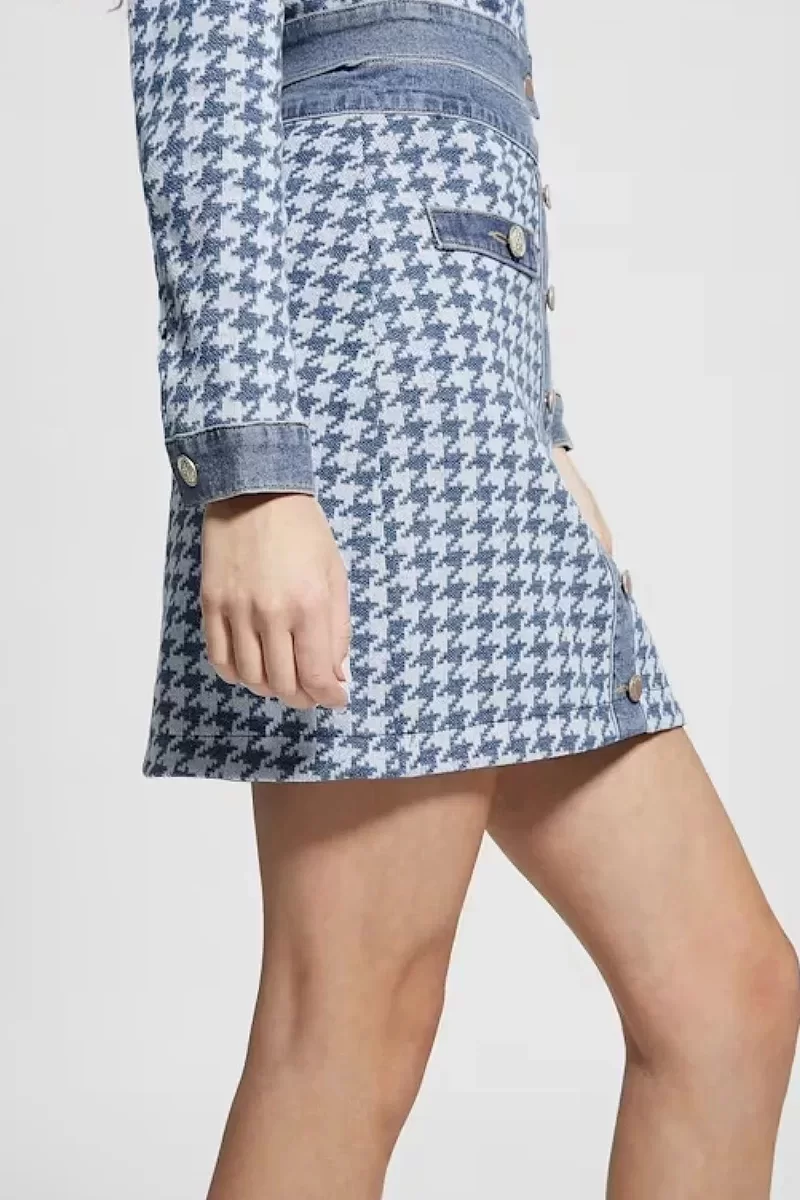Guess TWEED SKIRT Kadın Mavi Etek W4RD93D59L1-PWAS