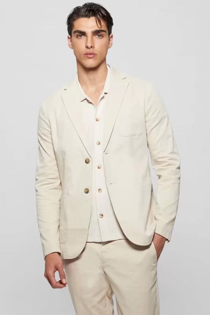 Guess Tyron Blazer Erkek Krem Ceket M4YN09WG9Y0-F1ST