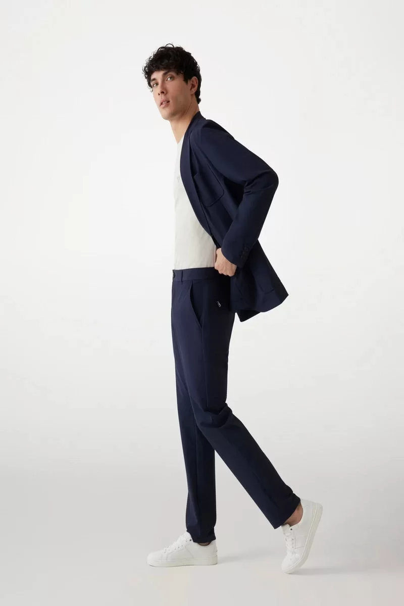 Guess TYRON BLAZER Erkek Lacivert Ceket M5RN09WGUP2-G7V2