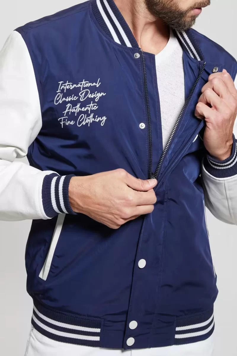 Guess Versıty Bomber Erkek Mavi Ceket M4YL11WG9S2-FB53