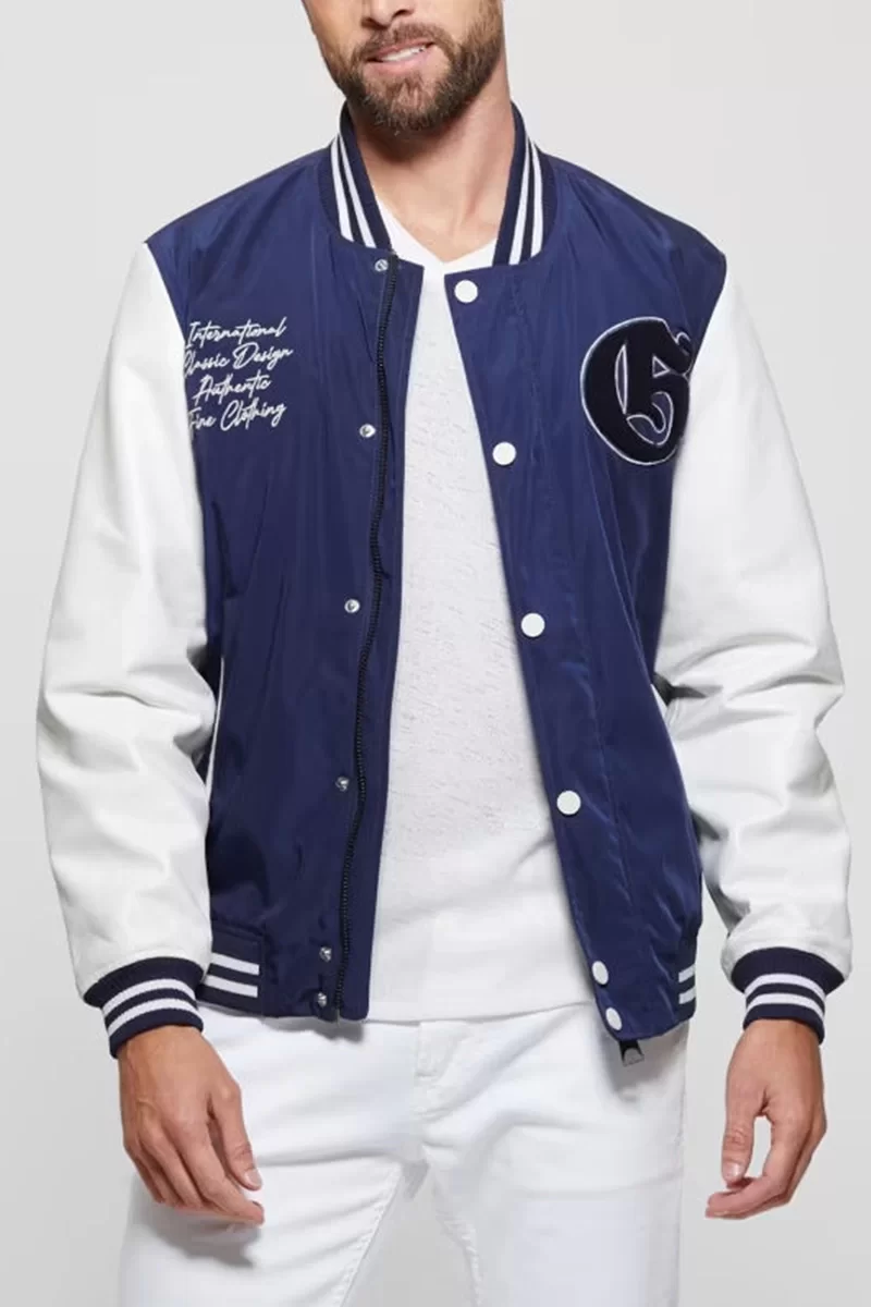 Guess Versıty Bomber Erkek Mavi Ceket M4YL11WG9S2-FB53