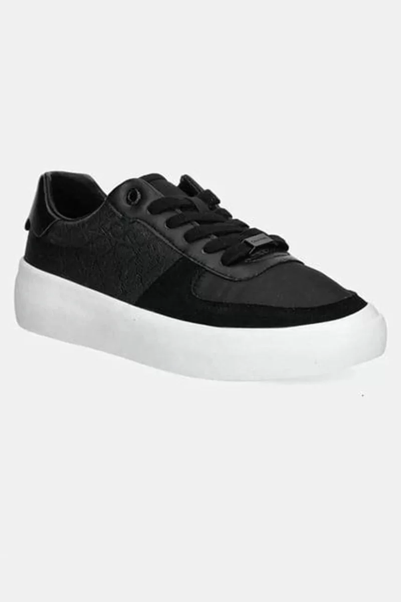 Calvin Klein Monogram Logolu Kadın Siyah Sneaker