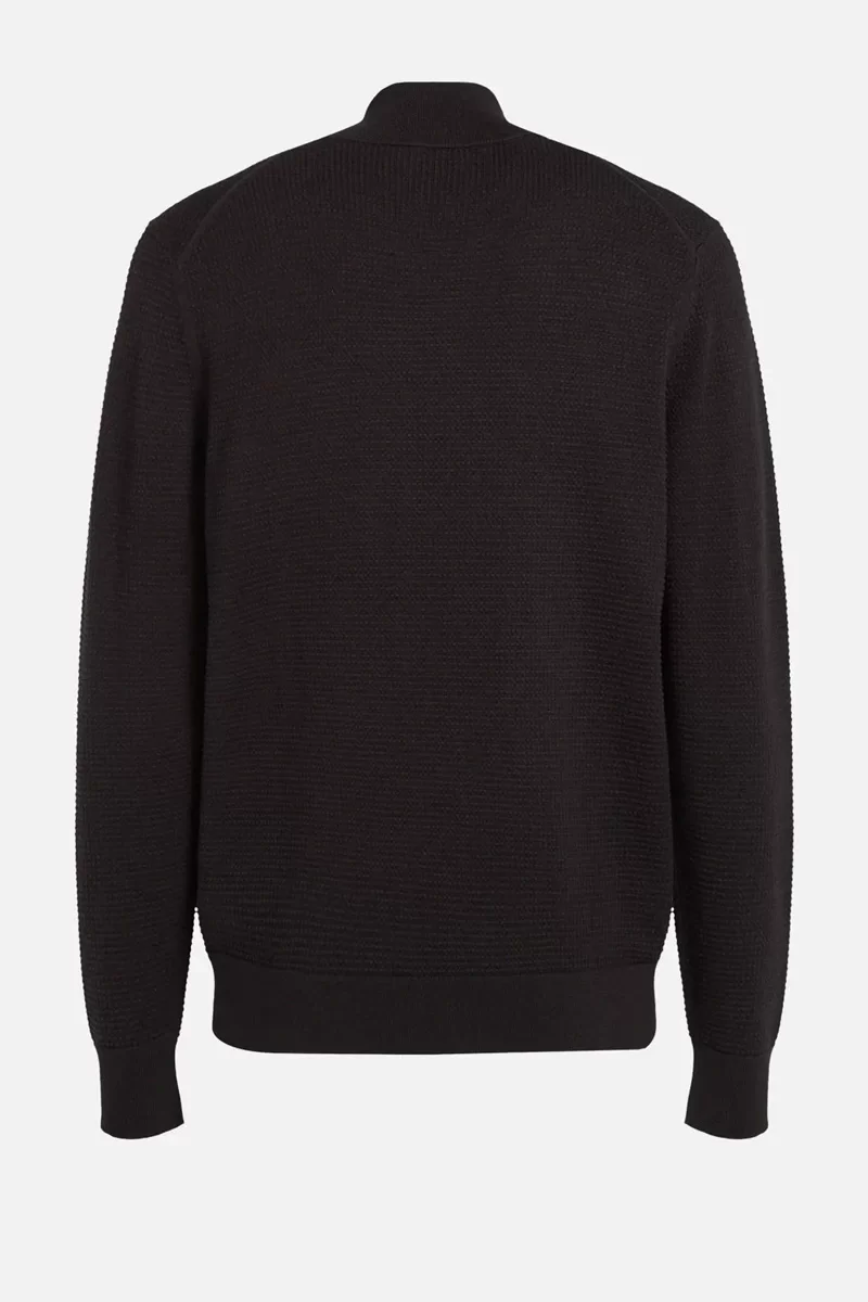 Calvin Klein WAFFLE TEXTURE Q-ZIP Erkek  Kazak K10K114120-BEH