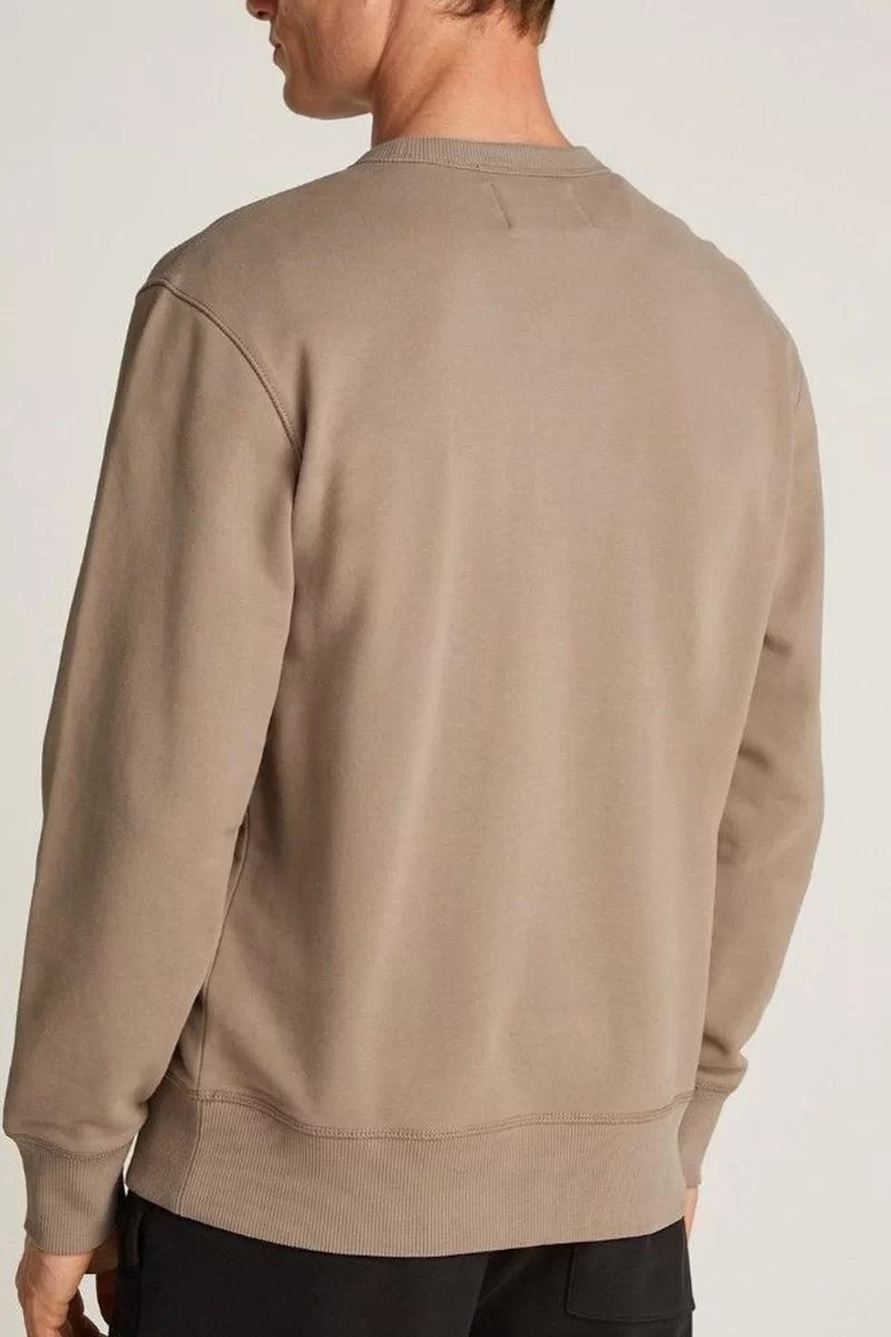 CK Jeans WOVEN LABEL CREW NECK Erkek  Sweatshirt J30J327115-PFW