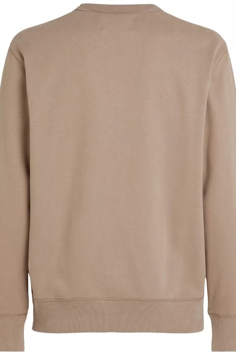 CK Jeans WOVEN LABEL CREW NECK Erkek  Sweatshirt J30J327115-PFW