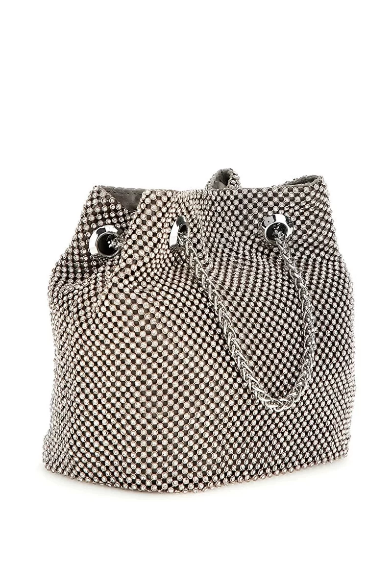 Guess ZALINA POUCH Kadın Gri Mini Çanta HWRY9350750-SIL