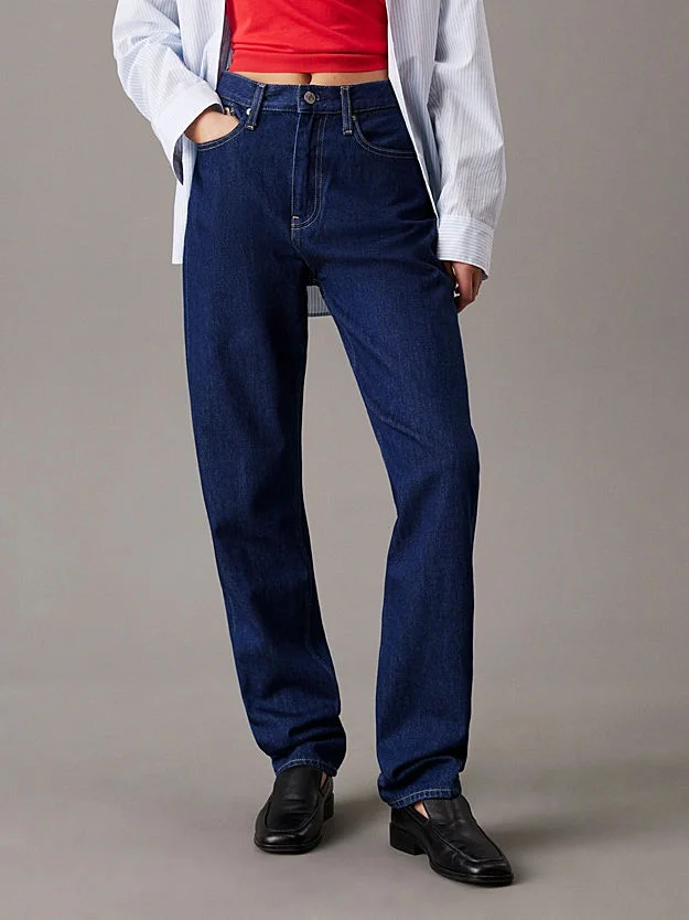 Calvin Klein AUTHENTIC SLIM STRAIGHT Kadın  Jeans J20J225138-1AP