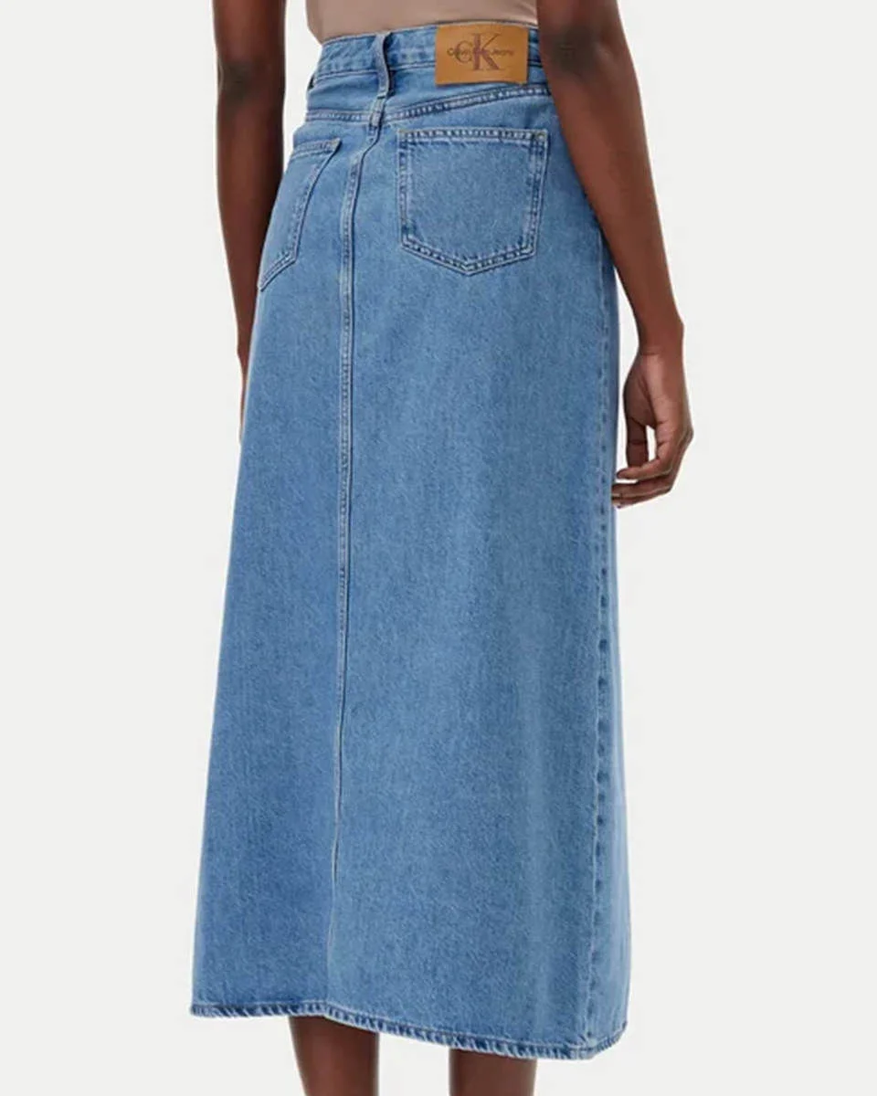 Calvin Klein A-LINE MAXI DENIM SKIRT Kadın  Etek J20J225192-1AA