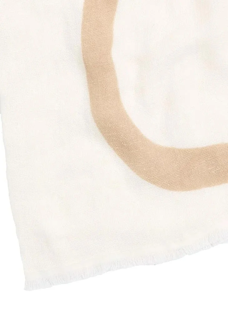 Calvin Klein BOLD LOGO COTTON HEMP SCARF Kadın  Şal K60K612975-YAO