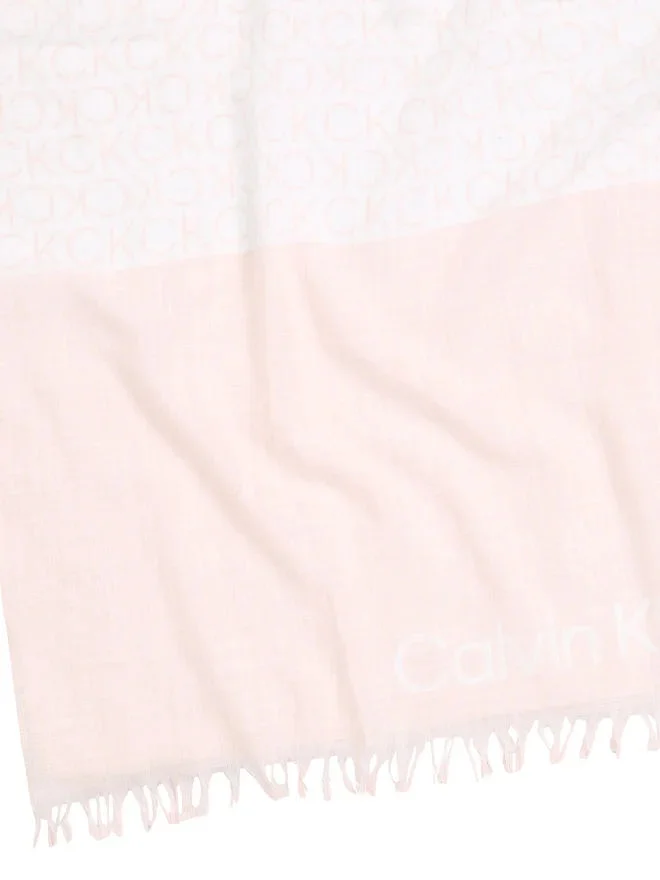 Calvin Klein MONOGRAM COTTON GAUZE STOLE Kadın  Şal K60K612979-TCF