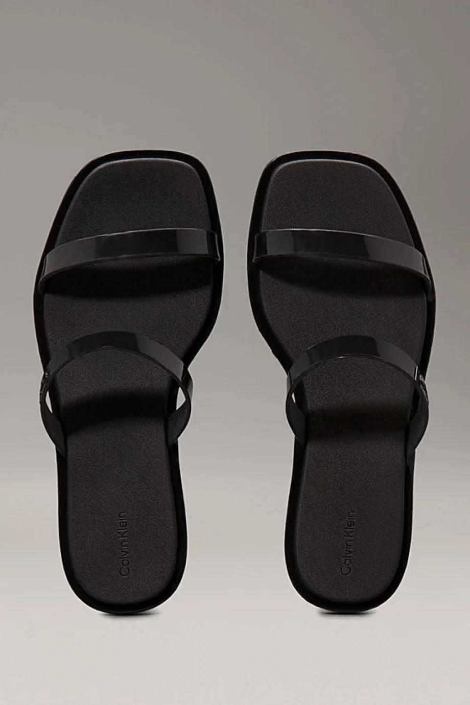 Calvin Klein DOUBLE BAR SLIDE - JELLY Kadın  Terlik HW0HW02417-BEH