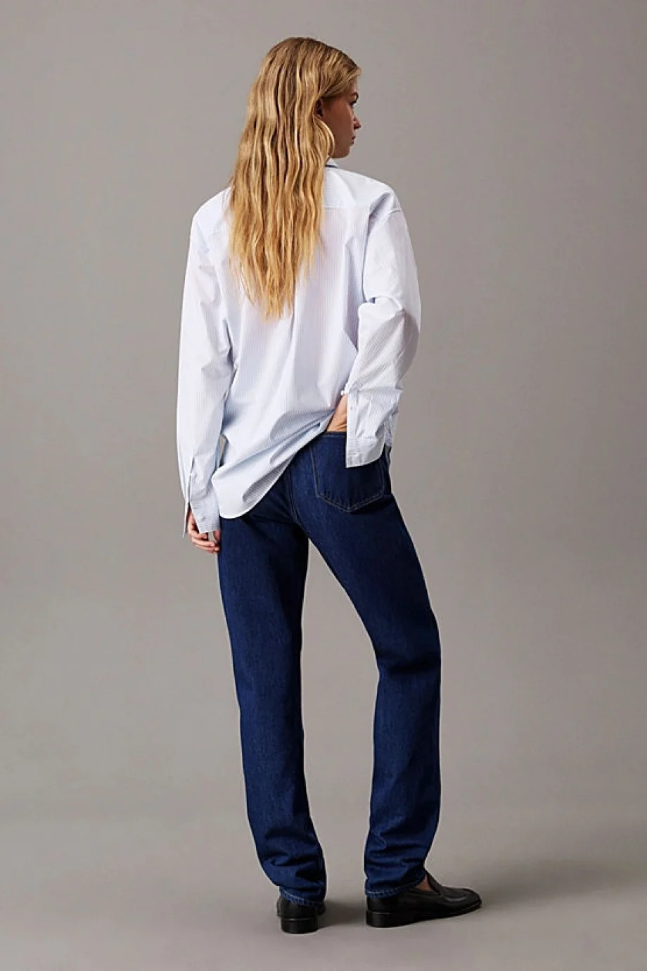 Calvin Klein AUTHENTIC SLIM STRAIGHT Kadın  Jeans J20J225138-1AP