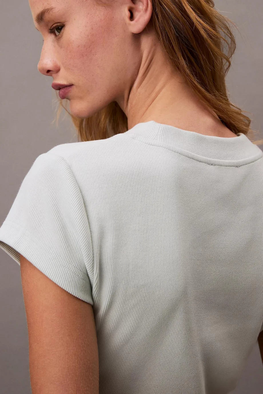 Calvin Klein A- MONOGRAM BABY TEE Kadın  T-shirt LV047AB802-D1T