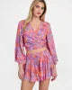 Guess KNOTTED CROP KIMONO Kadın Çok Renkli Bluz E5GH01WH3X2-P43R