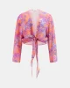 Guess KNOTTED CROP KIMONO Kadın Çok Renkli Bluz E5GH01WH3X2-P43R