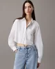 CK Jeans WOVEN LABEL CROPPED SHIRT Kadın  Gömlek J20J225078-YAF