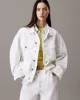 CK Jeans  Kadın Beyaz  Boxy Denim Ceket J20J225181-1AA
