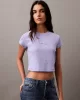 CK Jeans A- MONOGRAM BABY TEE Kadın  T-shirt LV047AB802-VHP
