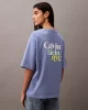 CK Jeans SS REL CALVIN KLEIN NYC TEE Kadın  T-shirt LV047AB813-CE0
