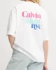 CK Jeans SS REL CALVIN KLEIN NYC TEE Kadın  T-shirt LV047AB813-YAA