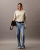 CK Jeans A- SS REL LIQUID CK MONOLOGO TEE Kadın  T-shirt LV047AB818-NF1