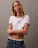 CK Jeans SS DRAPEY JERSEY CROP TEE Kadın  T-shirt LV047B808G-VVC