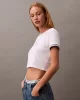 CK Jeans SS DRAPEY JERSEY CROP TEE Kadın  T-shirt LV047B808G-VVC