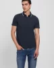 Guess SS GUESS QUATTRO G TAPE POLO Erkek Mavi T-shirt M4YP40KARS0-G7R1