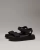 Calvin Klein  Kadın  Siyah  Tuval Platform Sandalet