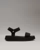 Calvin Klein  Kadın  Siyah  Tuval Platform Sandalet