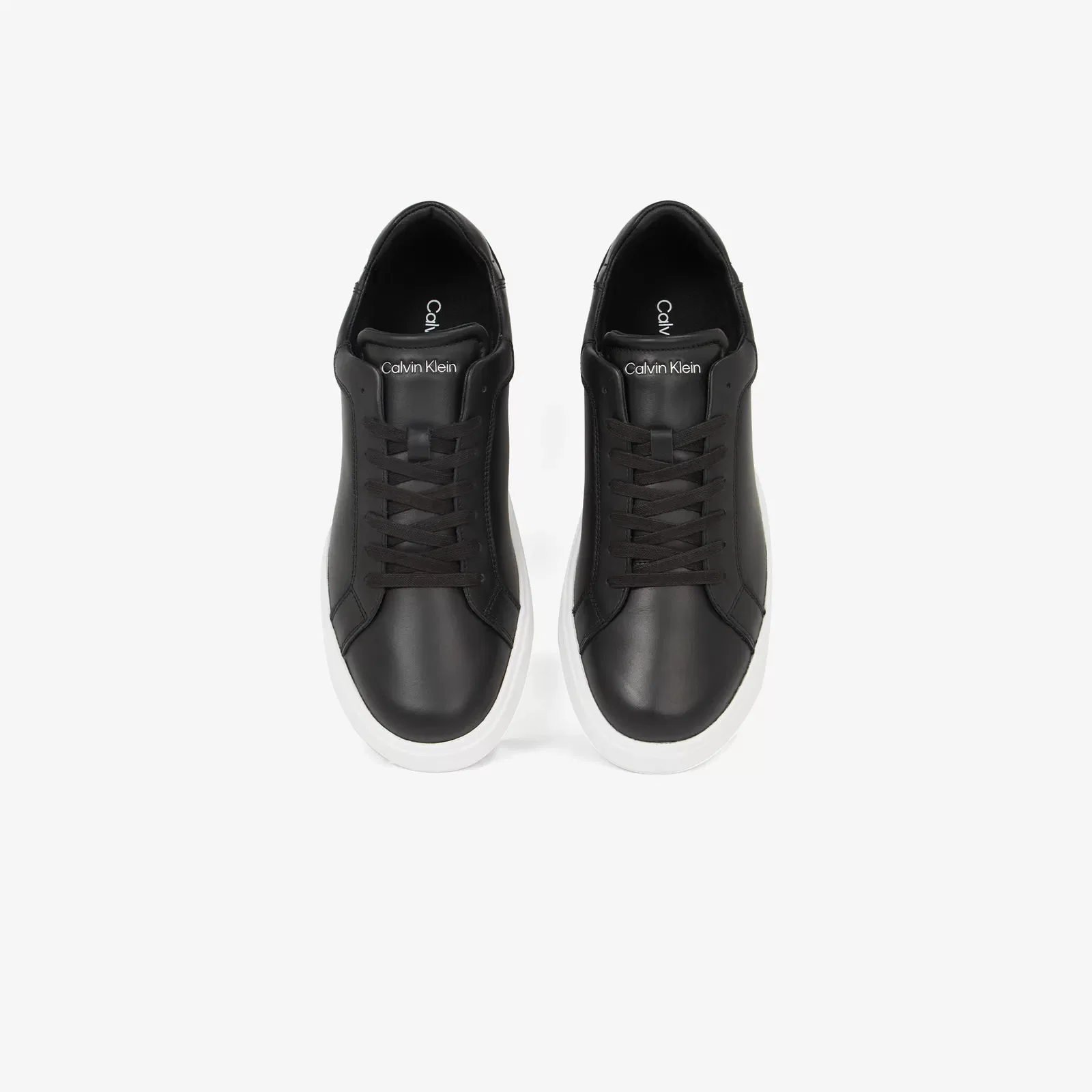 Calvin Klein Erkek Siyah Deri Sneaker