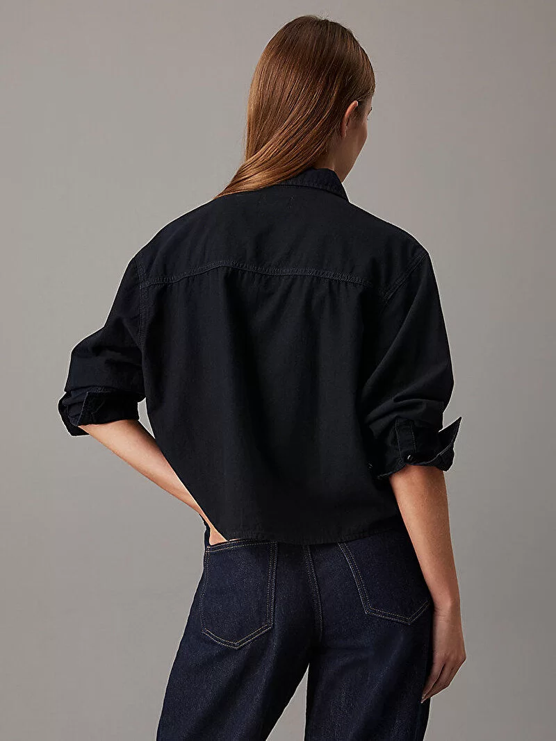 CK Jeans CROPPED DAD DENIM SHIRT Kadın  Gömlek J20J225012-1BY