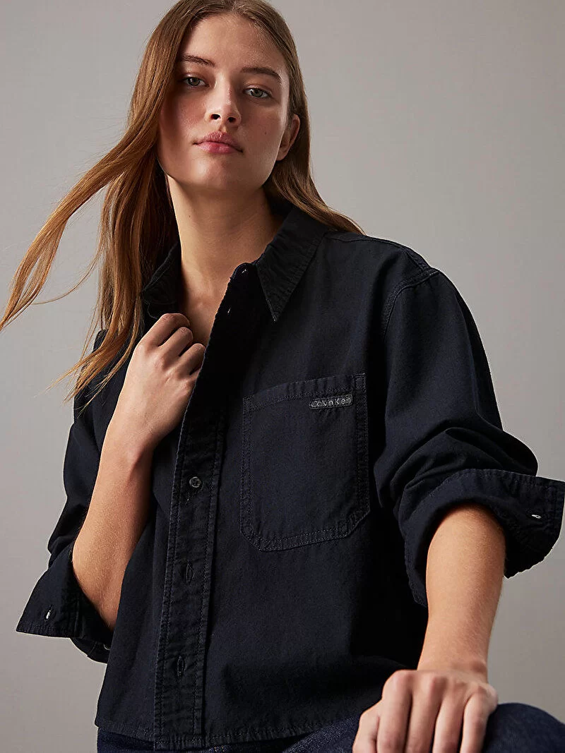 CK Jeans CROPPED DAD DENIM SHIRT Kadın  Gömlek J20J225012-1BY
