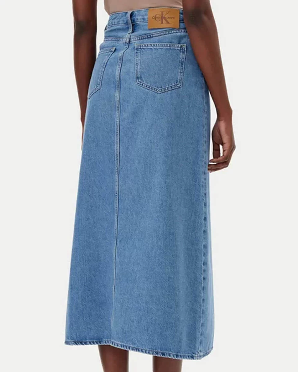 CK Jeans A-LINE MAXI DENIM SKIRT Kadın  Etek J20J225192-1AA