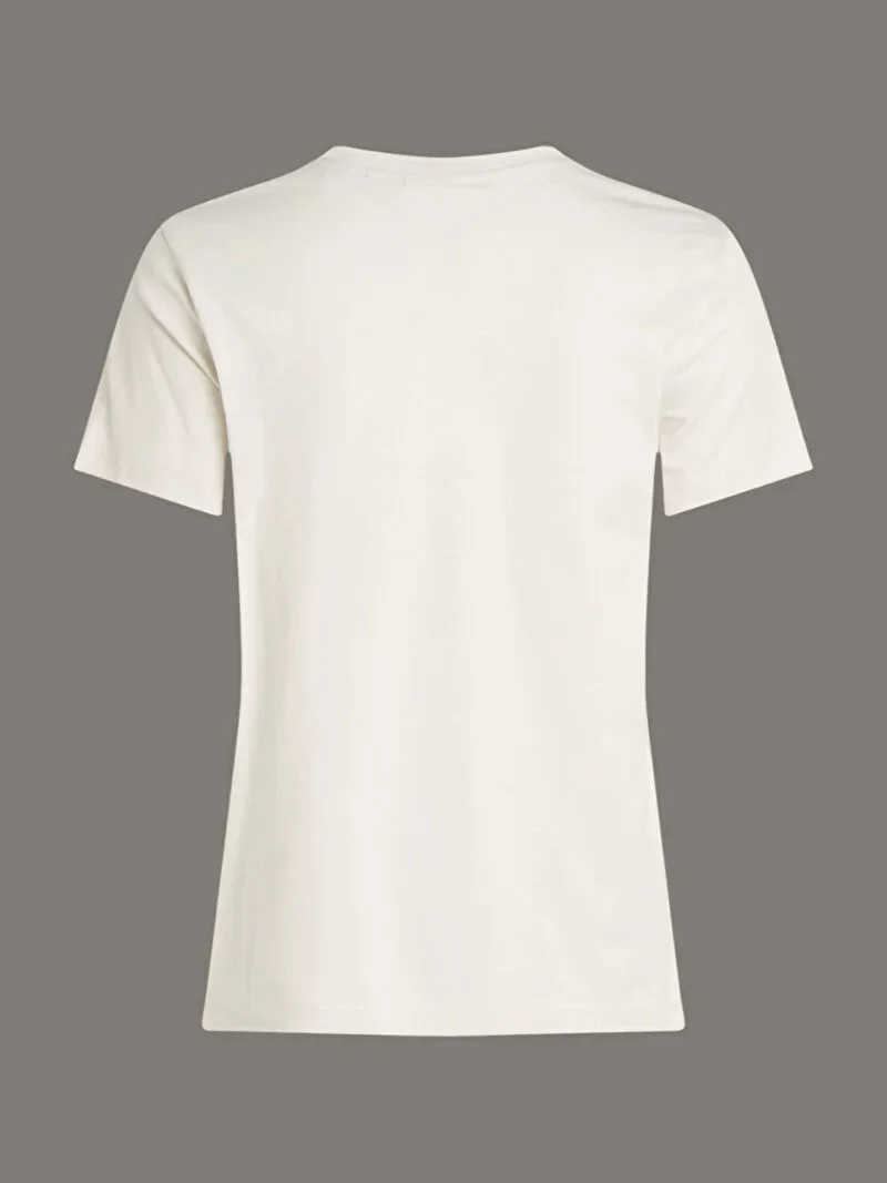 CK Jeans WOVEN LABEL REGULAR TEE Kadın  T-shirt J20J225243-ADA