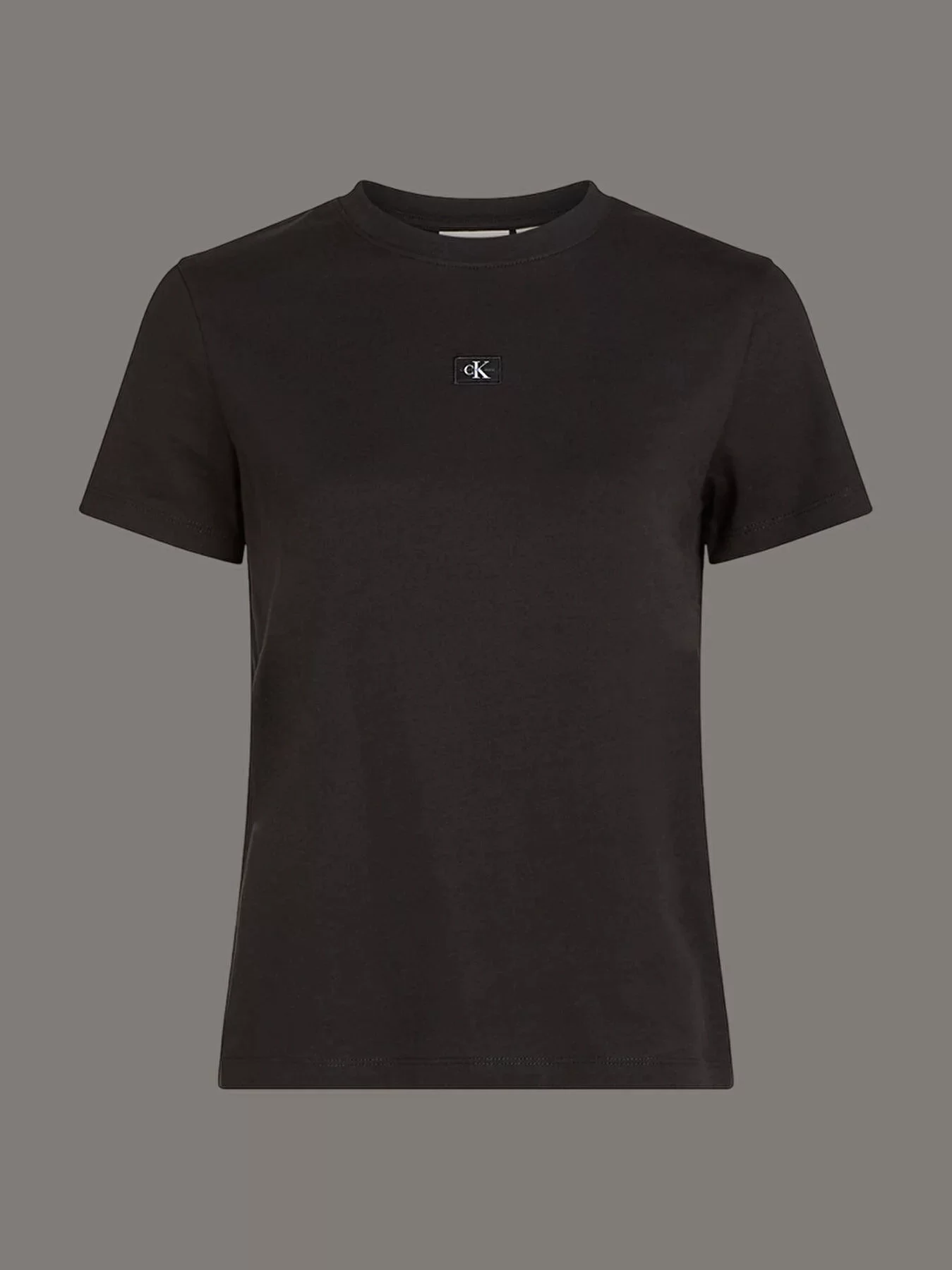 CK Jeans WOVEN LABEL REGULAR TEE Kadın  T-shirt J20J225243-BEH