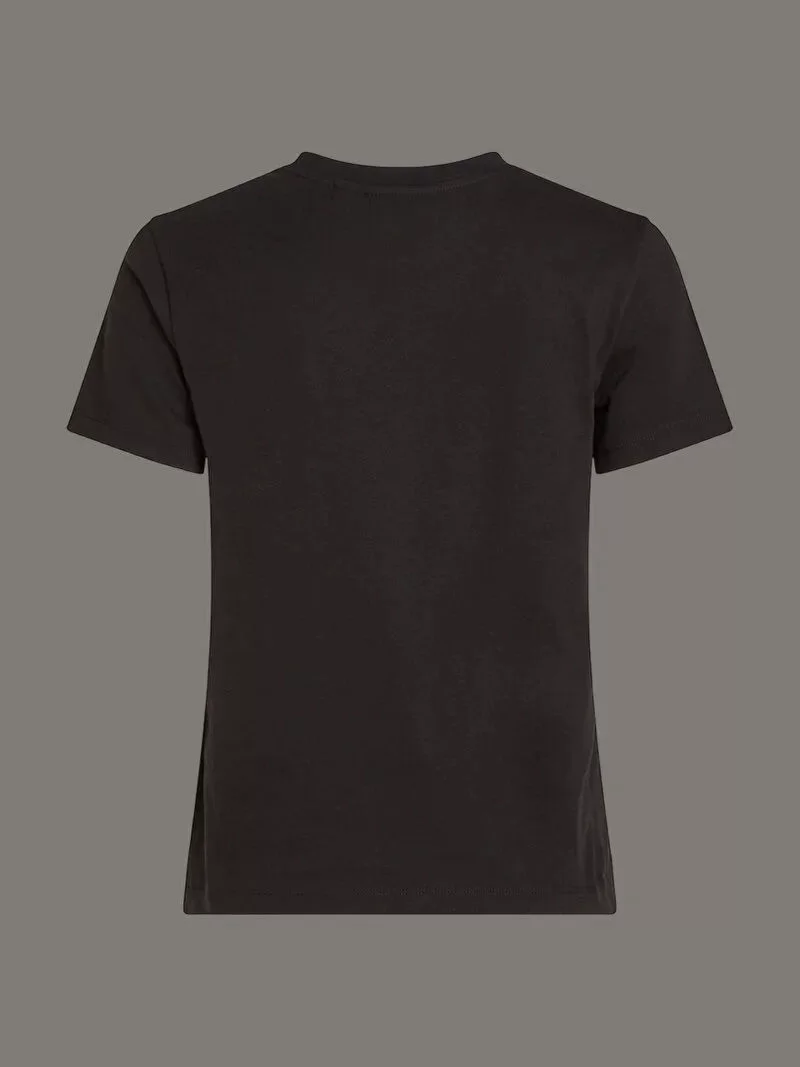 CK Jeans WOVEN LABEL REGULAR TEE Kadın  T-shirt J20J225243-BEH