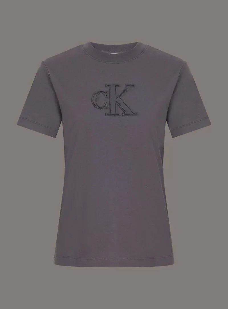 CK Jeans CK APPLIQUE REGULAR TEE Kadın  T-shirt J20J225256-PMP