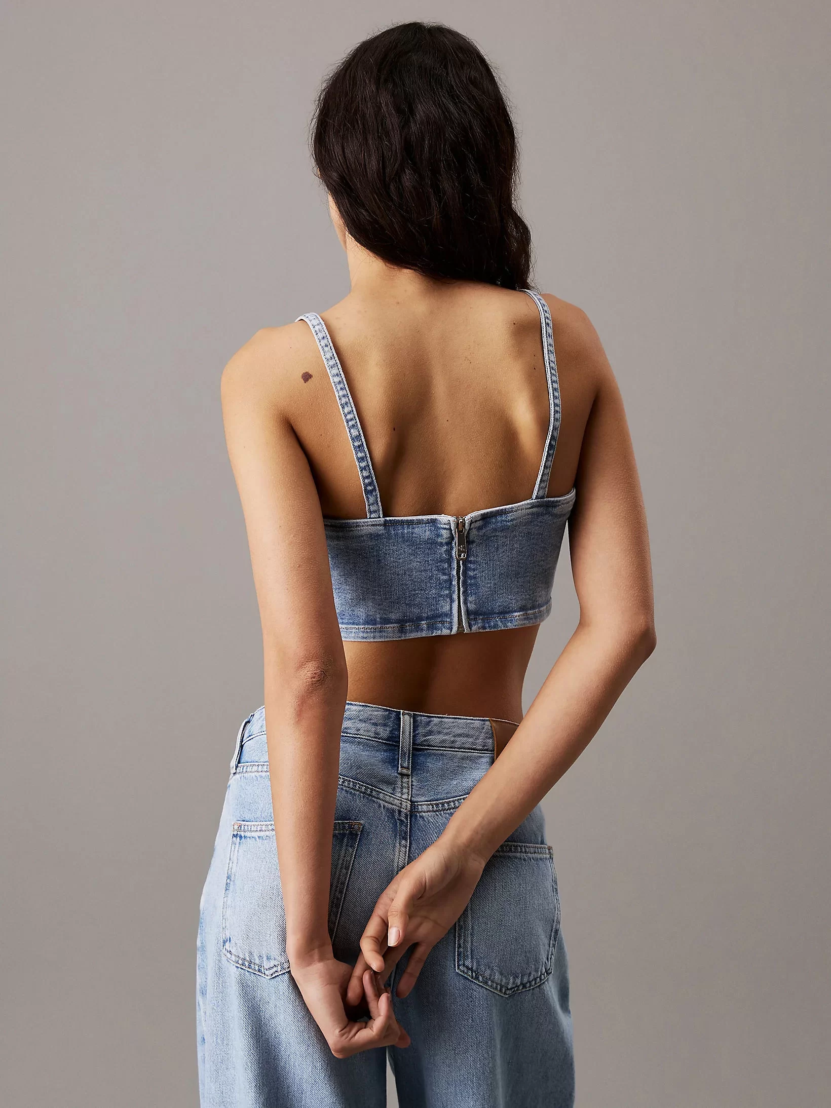 CK Jeans DENIM BRALETTE Kadın  Crop J20J225515-1AA