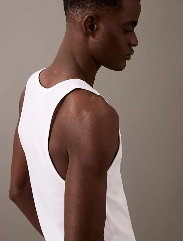 Calvin Klein Erkek Beyaz 3lü Paket Lounge Tank Atlet  LV00NB4184-100