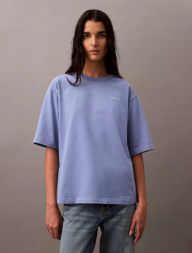 CK Jeans SS REL CALVIN KLEIN NYC TEE Kadın  T-shirt LV047AB813-CE0