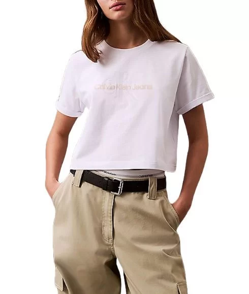 CK Jeans  Kadın Beyaz T-shirt LV047AB814-YAA