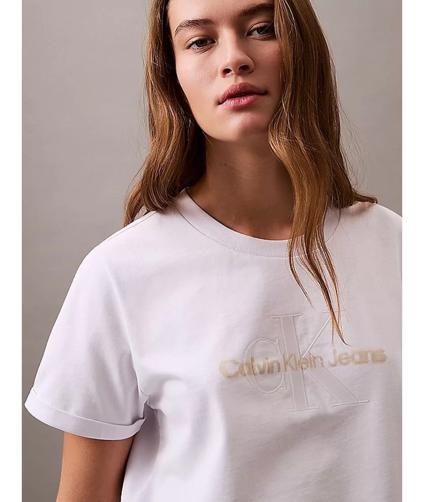 CK Jeans  Kadın Beyaz T-shirt LV047AB814-YAA