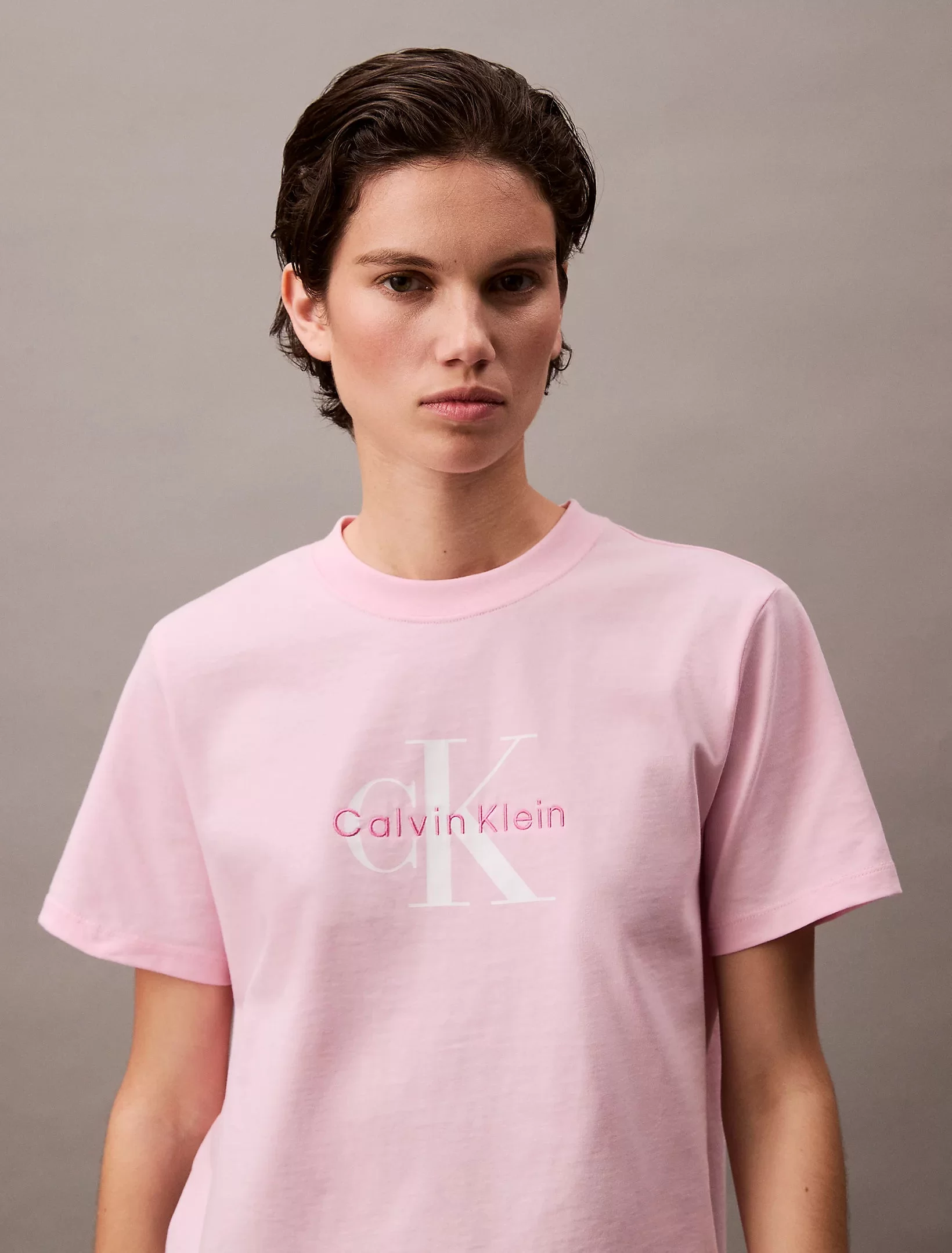 CK Jeans HR SS CLSSC MNLG CNC Kadın  T-shirt LV047B865G-7UD