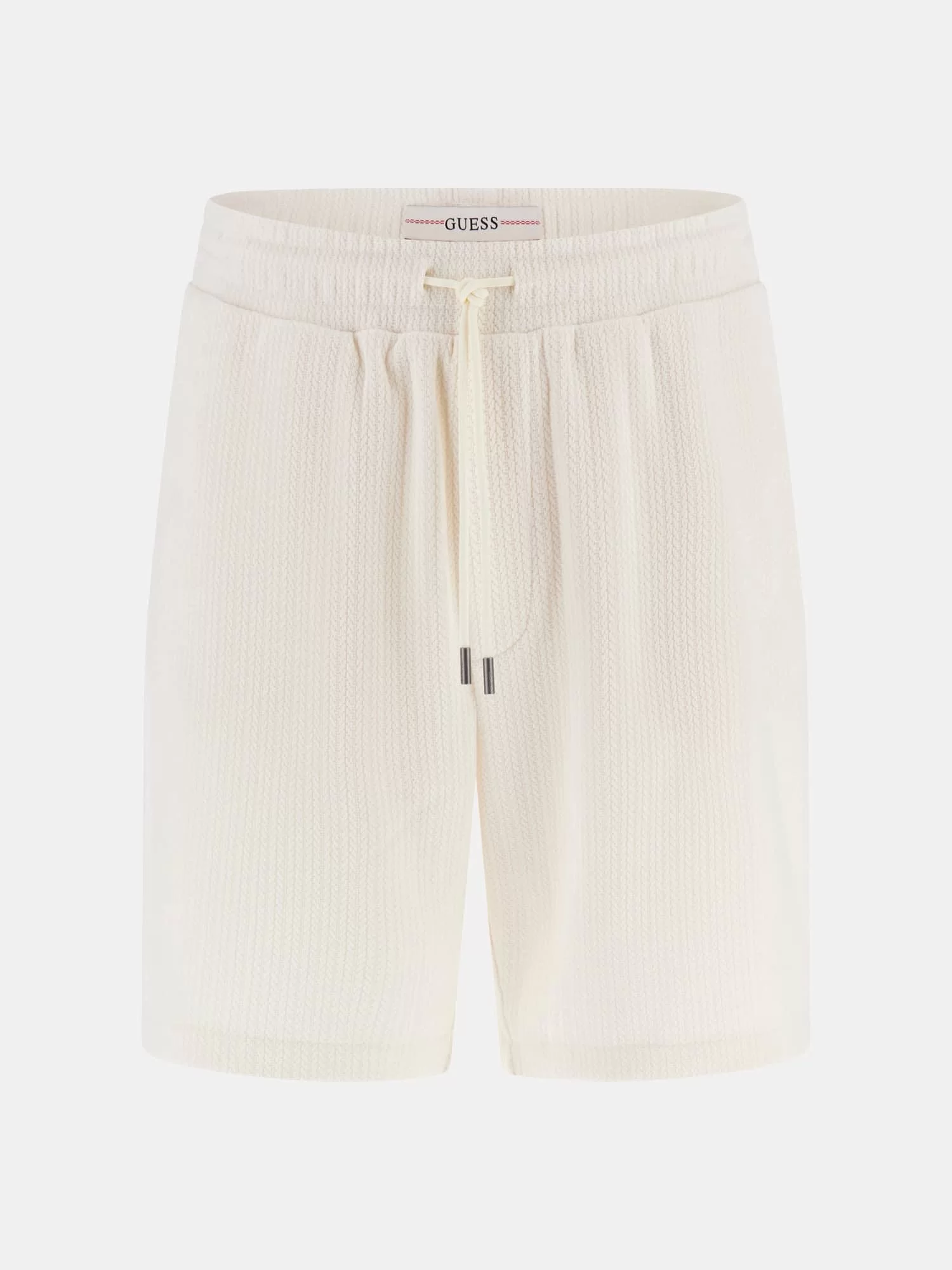 Guess BARON TEXTURED KNIT SHORTS Erkek Beyaz Şort M5GD41KCRY0-G047