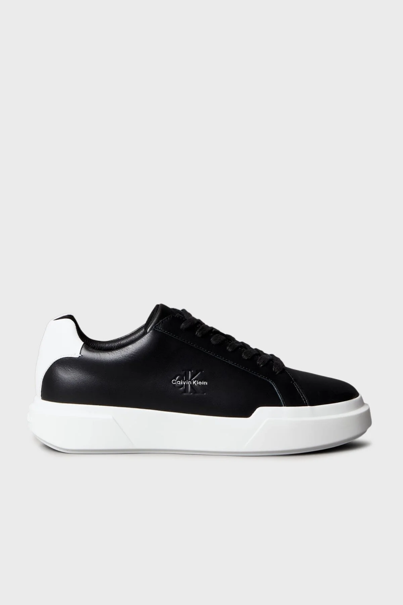 Calvin Klein Kalın Tabanlı Bağcıklı Deri Erkek Sneaker YM0YM01344-0GM