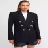 Dilvin Tüvit Blazer Ceket-SIYAH